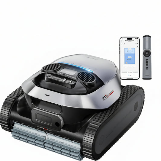 Robotic Pool Cleaner, 8000 GPH Strong Suction, 180-300 Mins Runtime, Smart Navigation Mapping, Automatic Cleaning for Wall, Waterline, Inground and above Ground Pools
